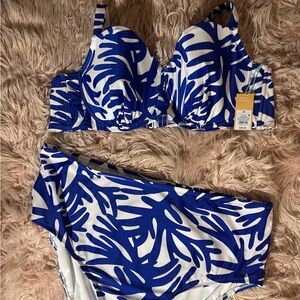 Blue and white Kona sol swim suit size 24